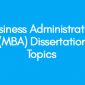 dissertation topics for business administration