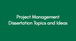 masters dissertation topics in project management