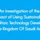 An Investigation of the Impact of Using Sustainable Photovoltaic Technology Development in the Kingdom Of Saudi Arabia