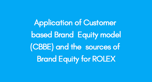 Application of Customer based Brand Equity model (CBBE) and the sources of Brand Equity for ROLEX