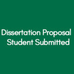 Dissertation Proposal - Student Submitted