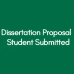 Dissertation Proposal - Student Submitted