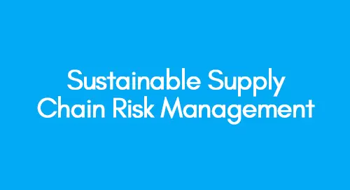 Sustainable Supply Chain Risk Management