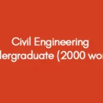 Civil Engineering undergraduate (2000 words)