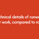 Technical details of runway layer work, compared to roads