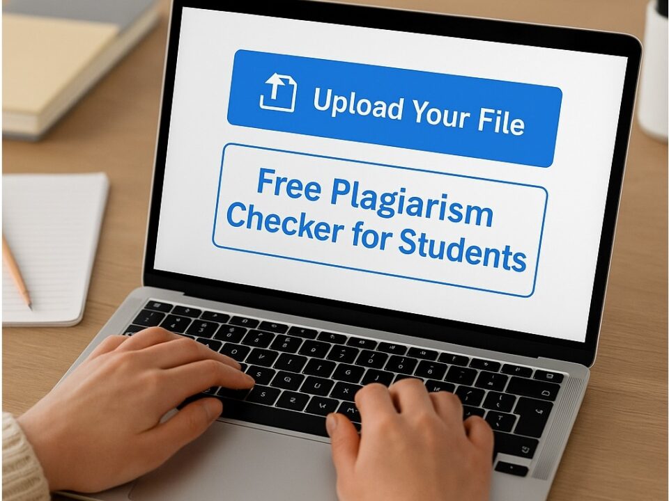 Uploading document in online plagiarism tool