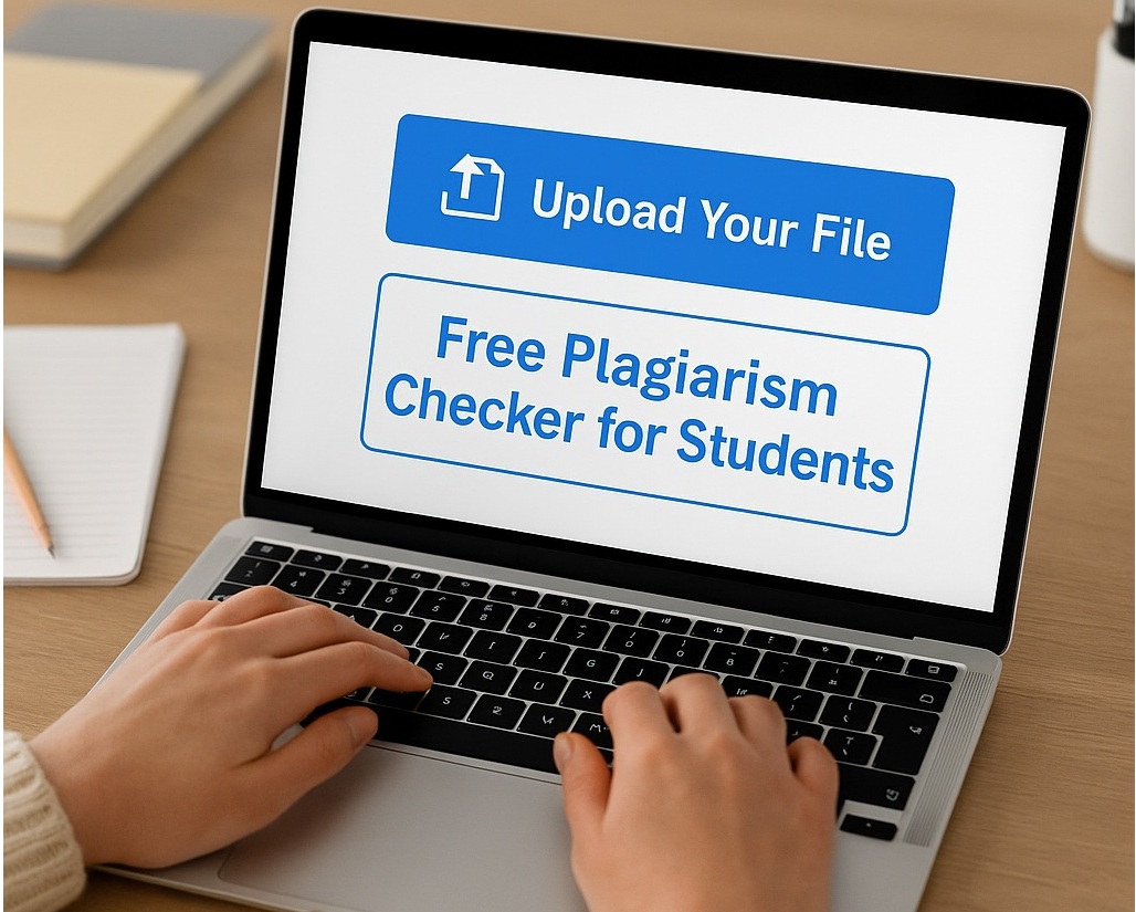 Uploading document in online plagiarism tool