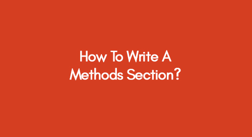 how to write a methods section