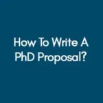 How To Write A PhD Proposal