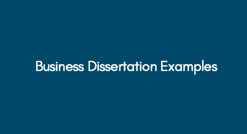 Business Dissertation Examples