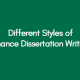 Different Styles of Finance Dissertation Writing