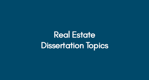 real estate finance dissertation topics