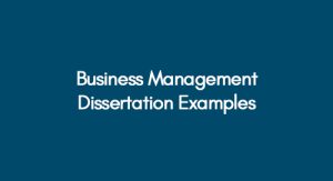 dissertations business management