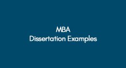 dissertation for an mba