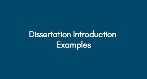 Dissertation Introduction Examples