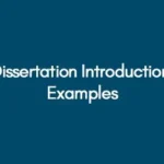 Dissertation Introduction Examples