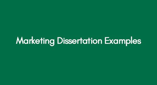 marketing masters dissertation examples