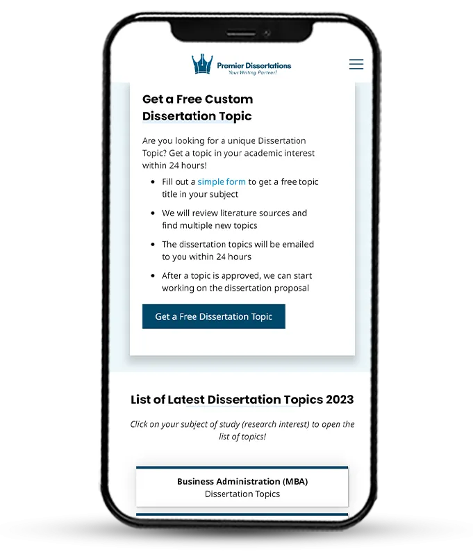 Free Dissertation Topics