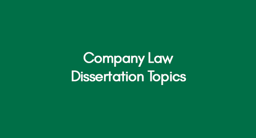 dissertation topics for company law