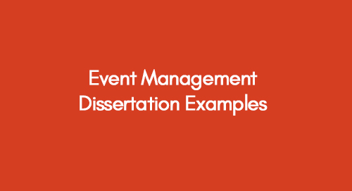 event management dissertation ideas
