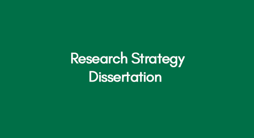 research dissertation strategy