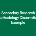 Secondary research methodology dissertation example PDF downloads and UK 2026 guidance