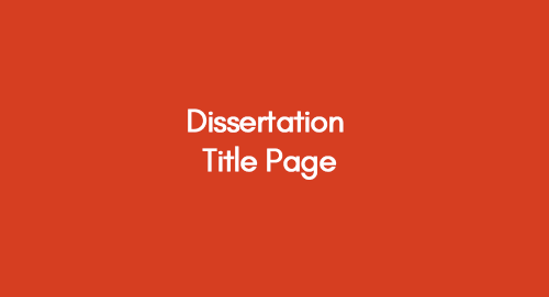 undergraduate dissertation layout