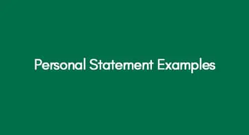 Personal Statement Examples