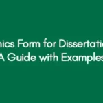 Ethics form for dissertation – student completing ethics application with guidance and examples