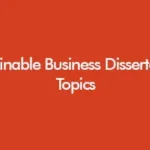 Sustainable Business Dissertation Topics