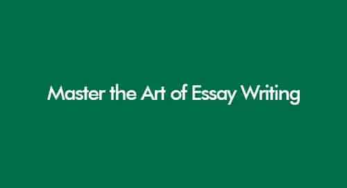 Master the Art of Essay Writing