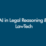 AI in legal reasoning and LawTech dissertation topics for UK law students, showing scales of justice with digital code in the background.