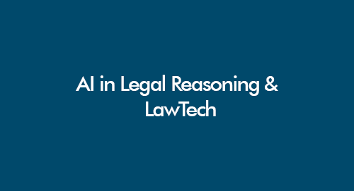 AI in legal reasoning and LawTech dissertation topics for UK law students, showing scales of justice with digital code in the background.