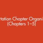 Dissertation Chapter Organisation (Chapters 1–5)