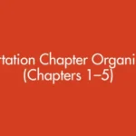 Dissertation Chapter Organisation (Chapters 1–5)