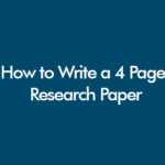 How to write a 4 page research paper step by step guide for UK students