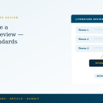 How to write a literature review for Kuwaiti universities - thematic structure and critical engagement guide