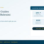 Referencing Guides Accepted at Bahraini Universities
