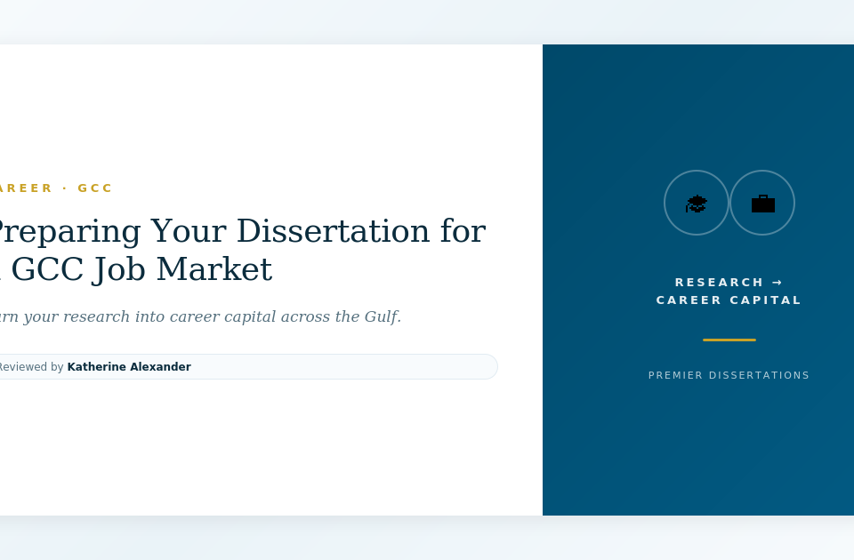 Preparing Your Dissertation for a GCC Job Market